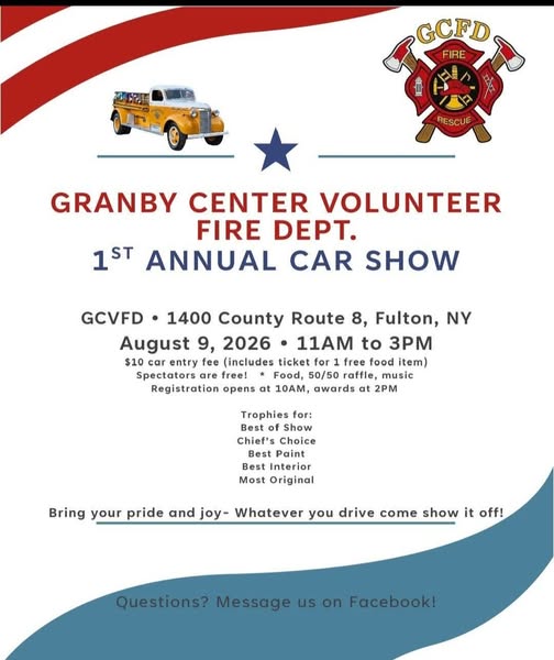 1er salon automobile annuel organisé par les pompiers volontaires de Granby Center